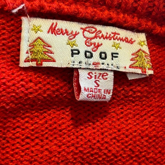 Merry Christmas Poof Christmas Dog Sweater - Picture 5 of 5